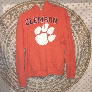 orange clemson hoodie large